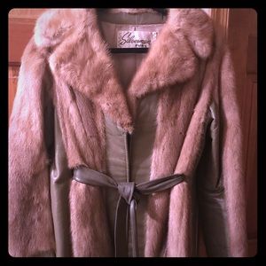 Silverman Furs Brown w/leather trim